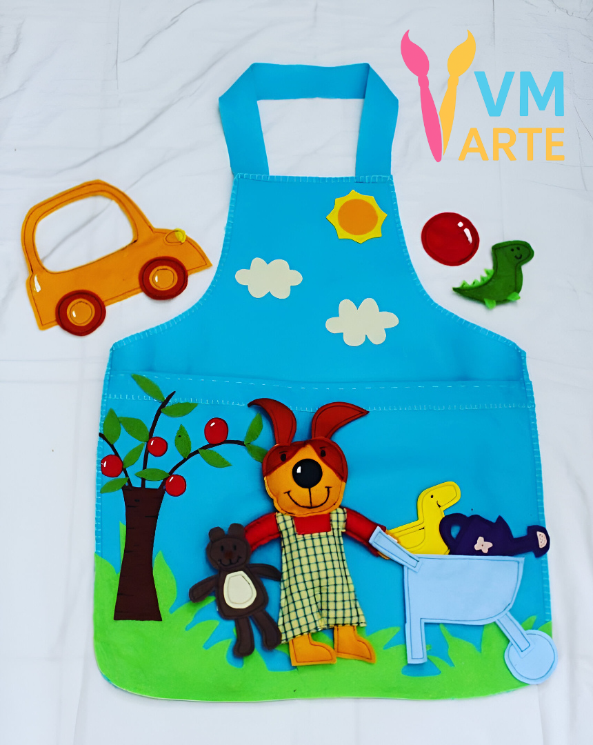 AVENTAL HISTORIAS FELTRO VM ARTE ARTESANATO