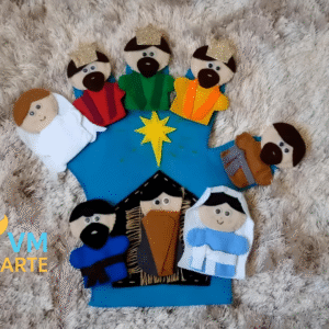 FANTOCHE LUVA FELTRO EDUCATIVO VM ARTE ARTESANATO