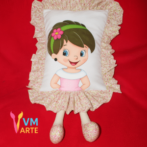 TRAVESSEIRO MENINA VM ARTE ARTESANATO